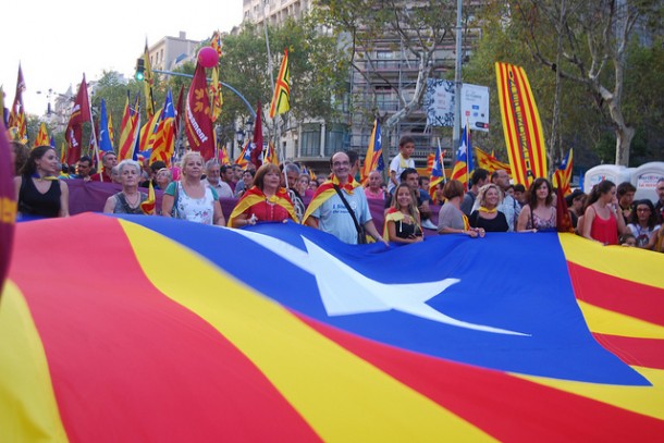 Манифестация за независимост в Барселона през септември 2012 г.