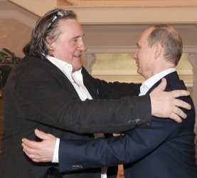 Жерар Депардийо и Владимир Путин
