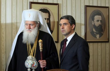 Патриарх Неофит и президентът Росен Плевнелиев. Сн. БГНЕС
