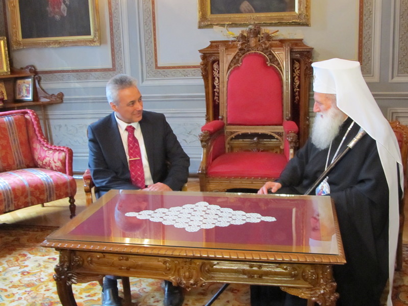 Премиерът Марин Райков и патриарх Неофит в Русе. Сн. БГНЕС