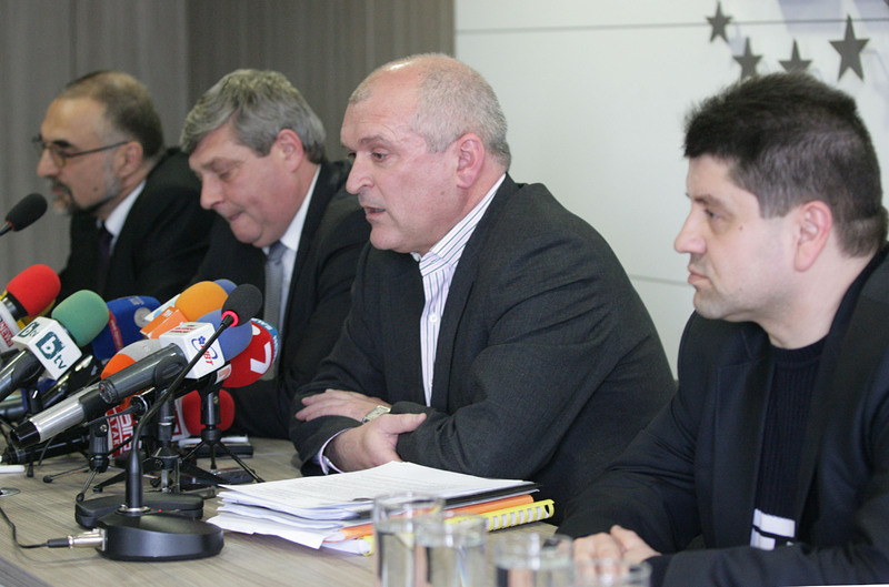 Красимир Ципов, Димитър Главчев, Румен Иванов и Петър Петров (отдясно наляво). Сн. БГНЕС