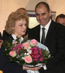 Церемония по предаване на властта от Цветан Цветанов на новоназначения служебен министър Петя Първанова на 13 март. Сн. БГНЕС