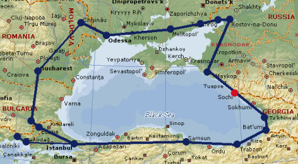 Трасето на скоростния път Русе - Свиленград е част от Черноморския магистрален околовръстен пръстен
