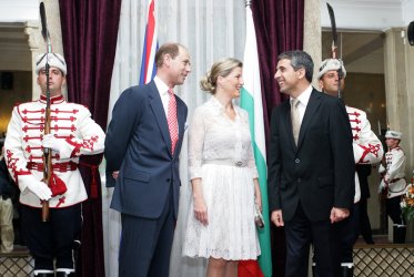 Принц Едуард и съпругата му принцеса Софи се срещнха с българския държавен глава Росен Плевнелиев в резиденция Лозенец. Сн. БГНЕС