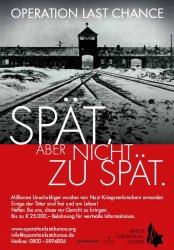 Кампания за издирване последните останали нацистки престъпници в Германия
