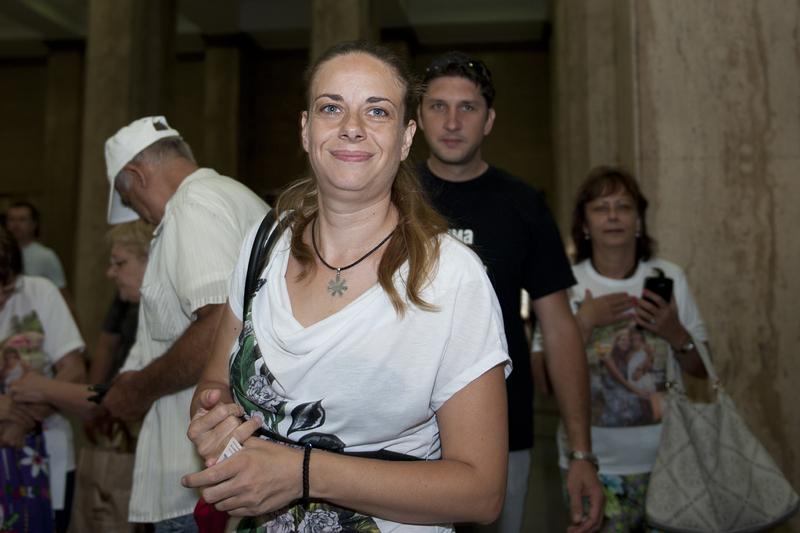 Гергана Червенкова на излизане от съдебната зала. Сн. БГНЕС