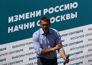 Алексей Навални по време на кампанията. 