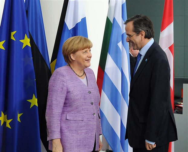 Германският канцлер Ангела Меркел и премиерът на Гърция Андонис Самарас