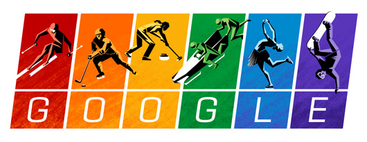 Гугъл е с олимпийско лого в цветовете на гей общността