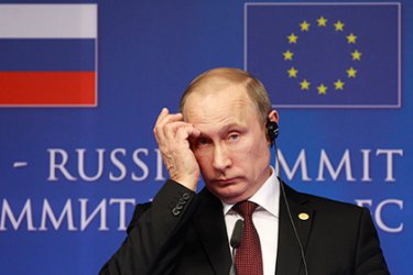 Владимир Путин по време на срещата в Брюксел