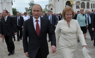 Владимир Путин и бившата му съпруга Людмила. 