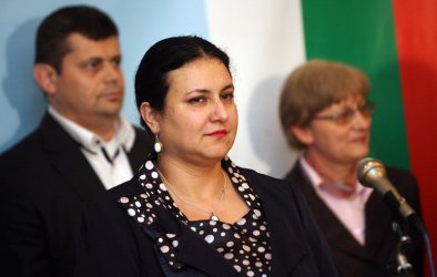 Председателят на ЦИК Ивилина Алексиева обяви имената на 17-те български евродепутати. Сн. БГНЕС