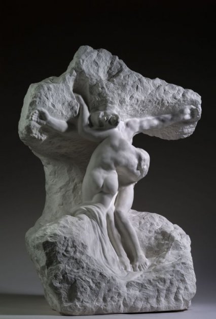 Христос и Магдалена. Гипс, отливка по мраморната фигура, 1894.