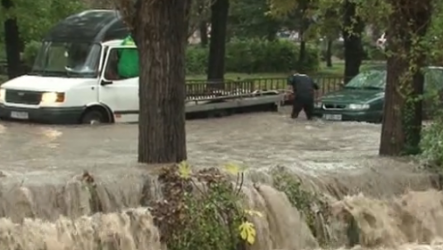 Наводнение в Хасково, скрийншот bTV