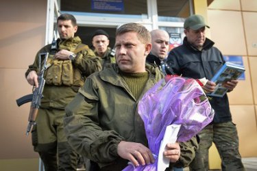 Александър Захарченко след гласуването в Донецк