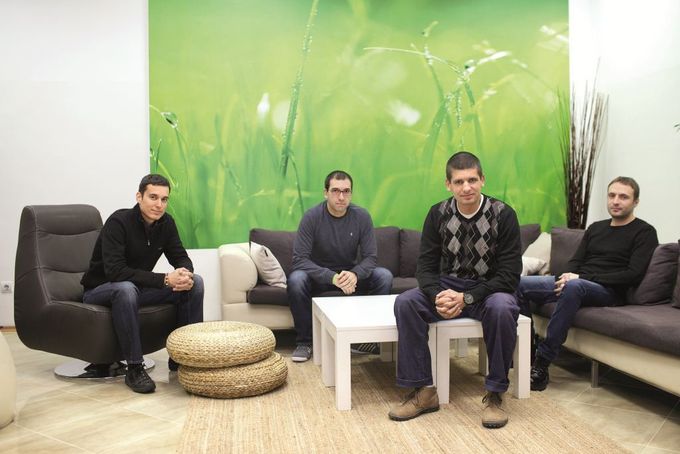 Основателите на Telerik (от ляво на дясно): Светозар Георгиев, Бойко Яръмов, Христо Косев и Васил Терзиев. Снимка telerik.com
