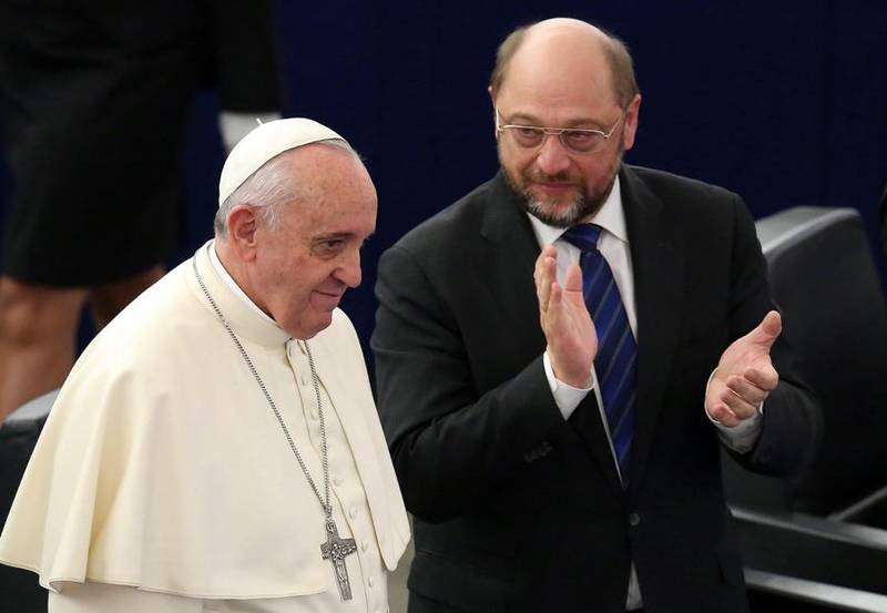 Папа Франциск и Мартин Шулц