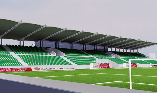 Така ще изглежда новата трибуна на стадиона на "Лудогорец".