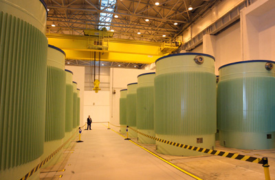Хранилището за сухо съхранение на отработило ядрено гориво (ОЯГ) на АЕЦ "Козлодуй".