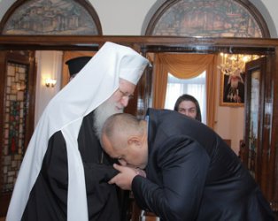 Бойко Борисов  и патриарх Неофит. Сн.БГНЕС