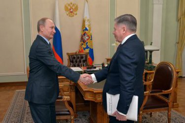Владимир Путин и председателя на Върховния съд Вячеслав Лебедев, чиято среща според Кремъл се е състояла този петък