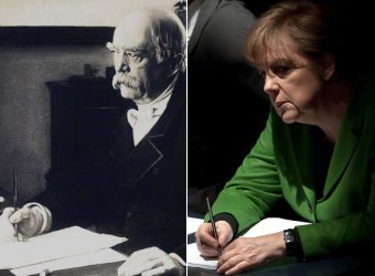 Ото фон Бисмарк и Ангела Меркел