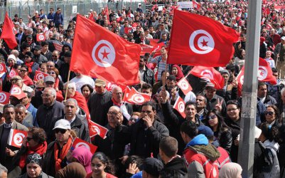 Хиляди протестираха в Тунис срещу тероризма, сн. ЕПА/БГНЕС 