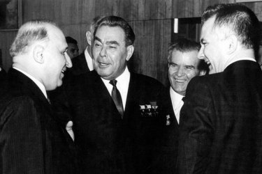 Живков и Брежнев на X-ия конгрес на БКП през април 1973 г. в София