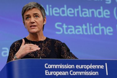 Еврокомисарят Маргрете Вестагер обяснява решението на Брюксел