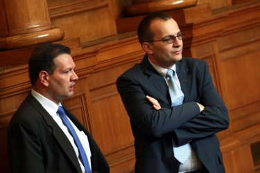 Петър Славов и Мартин Димитров. Снимка БГНЕС