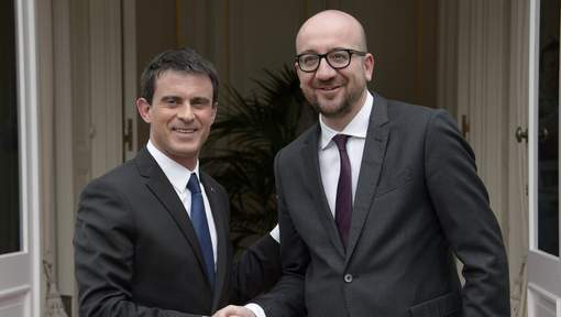 Френският премиер Манюел Валс и белгийският му колега Шарл Мишел