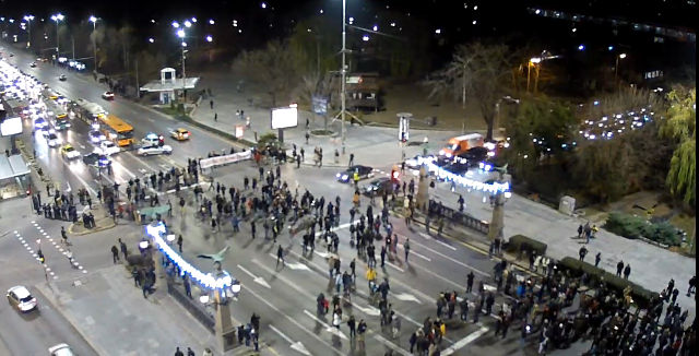 Блокади в центъра на София в протест "Честита прокурорска република"