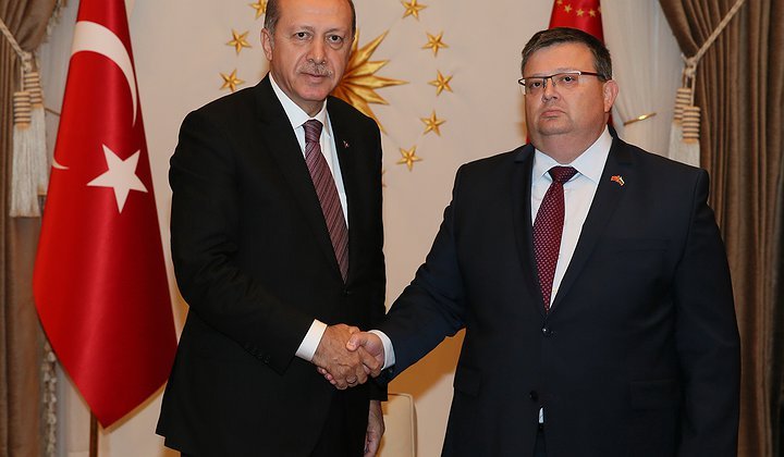 Сотир Цацаров по време на визитата си в Анкара, където се срещна и с турския президент Реджеп Ердоган