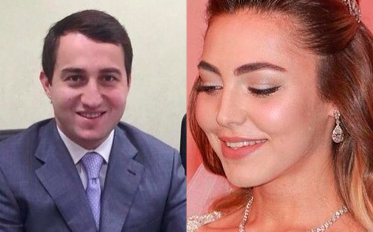 Младоженците Саид Гуцериев и Хадижа Ужахова