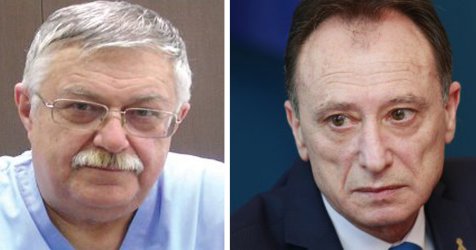 Новоназначеният проф. Владимир Пилософ и предшественикът му Павел Александров.