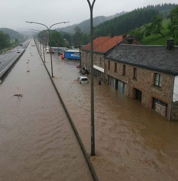 Обилните валежи предизвикаха наводнения и в Белгия