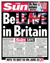 Британският таблоид "Сън" агитира в подкрепа на "Брекзит"