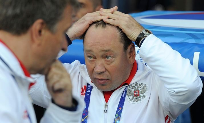 Старши-треньорът на Русия в оставка Леонид Слуцкий.