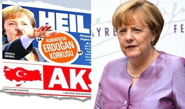 Турски вестник оприличи с колаж Меркел на Хитлер