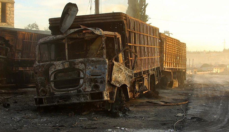 Самолети удариха хуманитарен конвой край Алепо