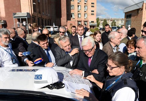 Външните министри на Германия и Франция посетиха Източна Украйна