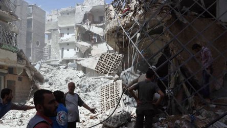 Кадър на разрушенията в Алепо, сн. ЕПА/БГНЕС