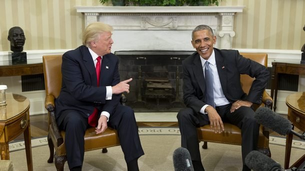 Първа среща Обама-Тръмп в Белия дом след избора на новия президент 