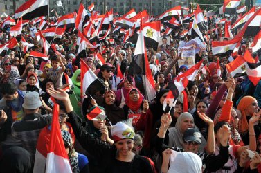 Кадър от демонстрациите в Египет, сн. ЕПА/БГНЕС