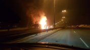 Автобус от градския транспорт изгоря в София