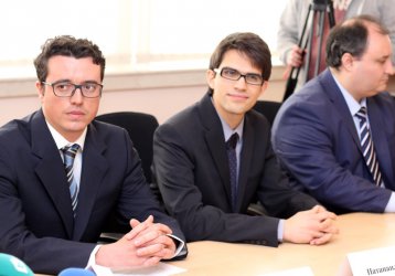 Новият директор на "София тех парк" Асен Ненчев (вляво) и членовете на борда Натанаил Стефанов и Васил Караиванов (вдясно), сн. БГНЕС
