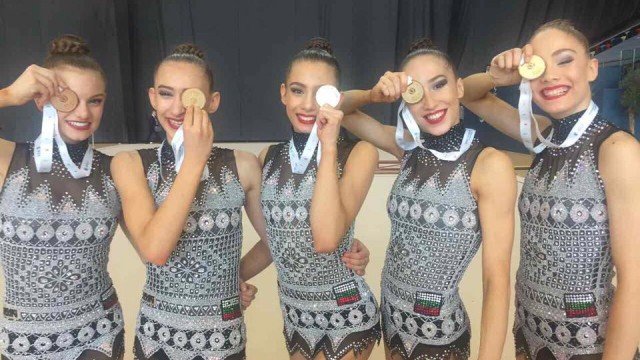 Българският ансамбъл по художествена гимнастика със злато в Баку