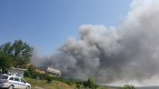 Пожар горя в склад за преработка на отпадъци край Белозем