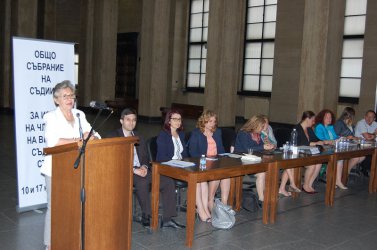 Изборната комисия на вота на съдиите. Сн.: ВСС