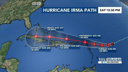 Ураганът Ирма достигна най-опасната пета степен и наближава САЩ